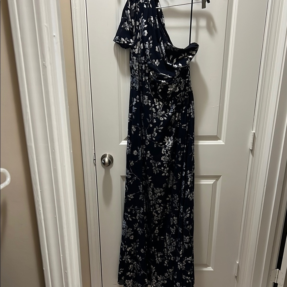 Elegant Floral One-Shoulder Dress